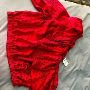 Satin one shoulder top